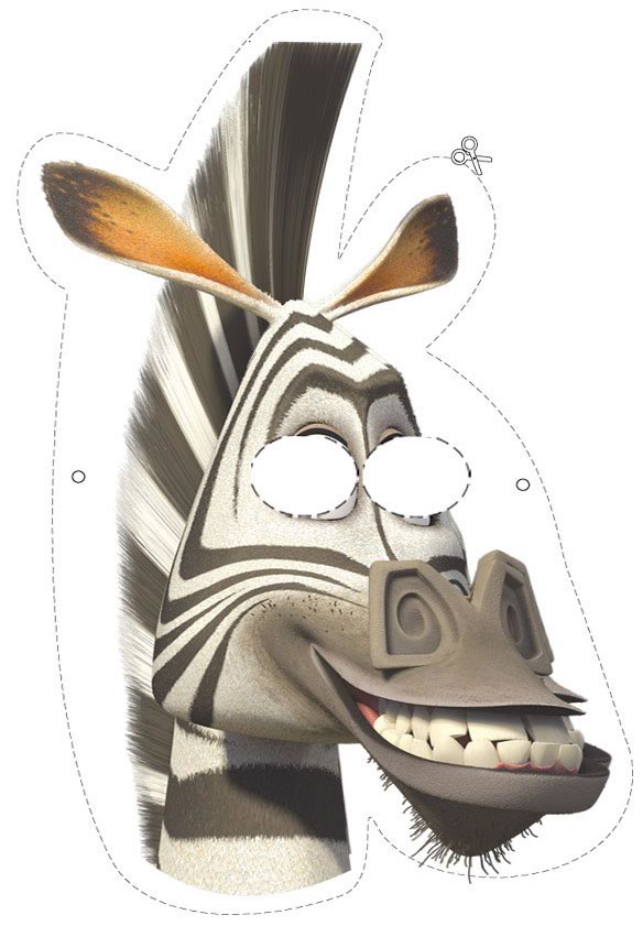 masque madagascar zebre
